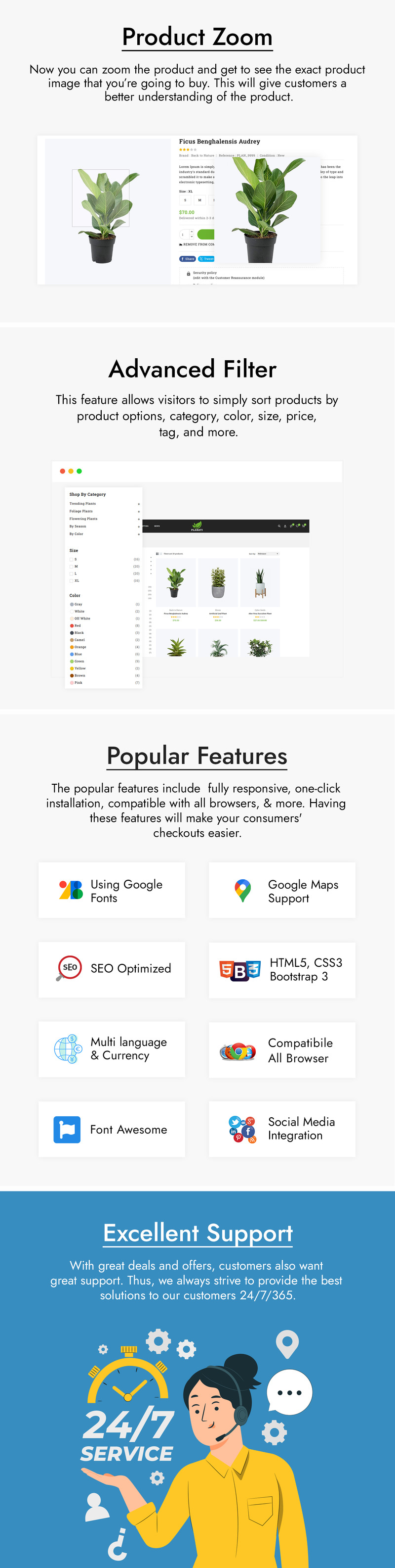 Planati — Тема оформления PrestaShop для питомника цветов, растений и садоводства. - Features Image 4