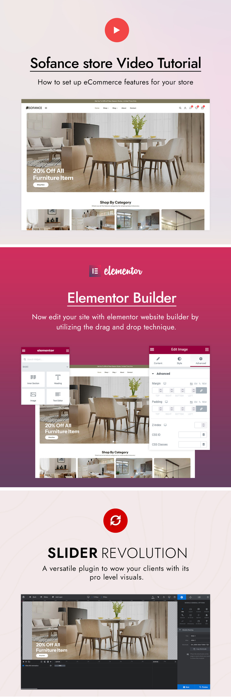 Sofance - Tema WordPress WooCommerce per negozio di mobili - Caratteristiche Immagine 3