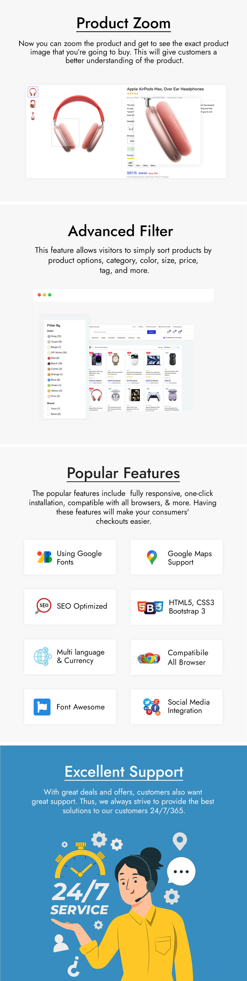 Trexipro - тема PrestaShop для электроники и мегамагазина - Features Image 4
