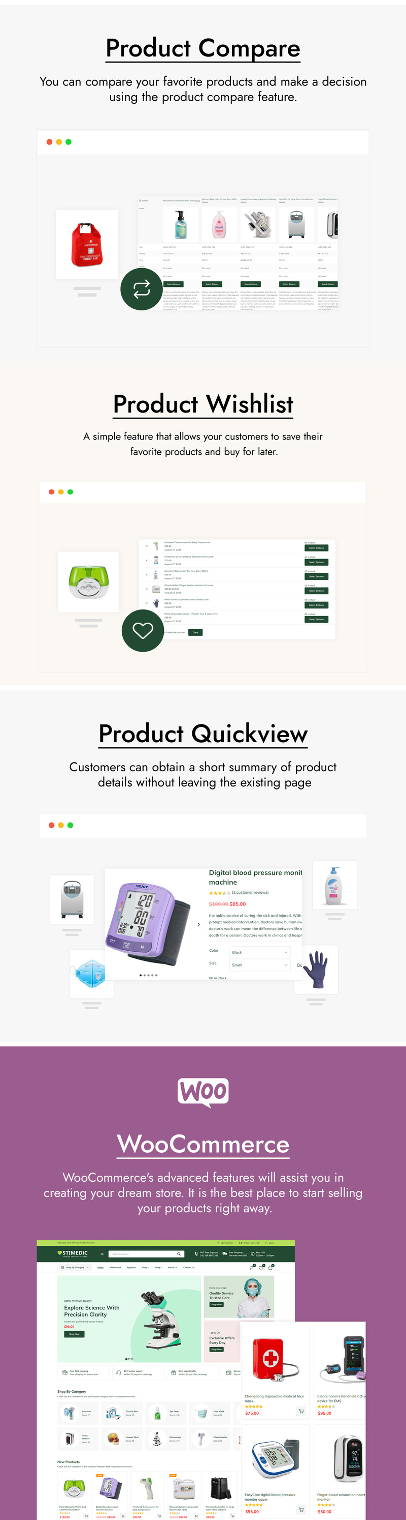 Stimedic Medicinsk Butik WooCommerce WordPress-tema - Features Image 4