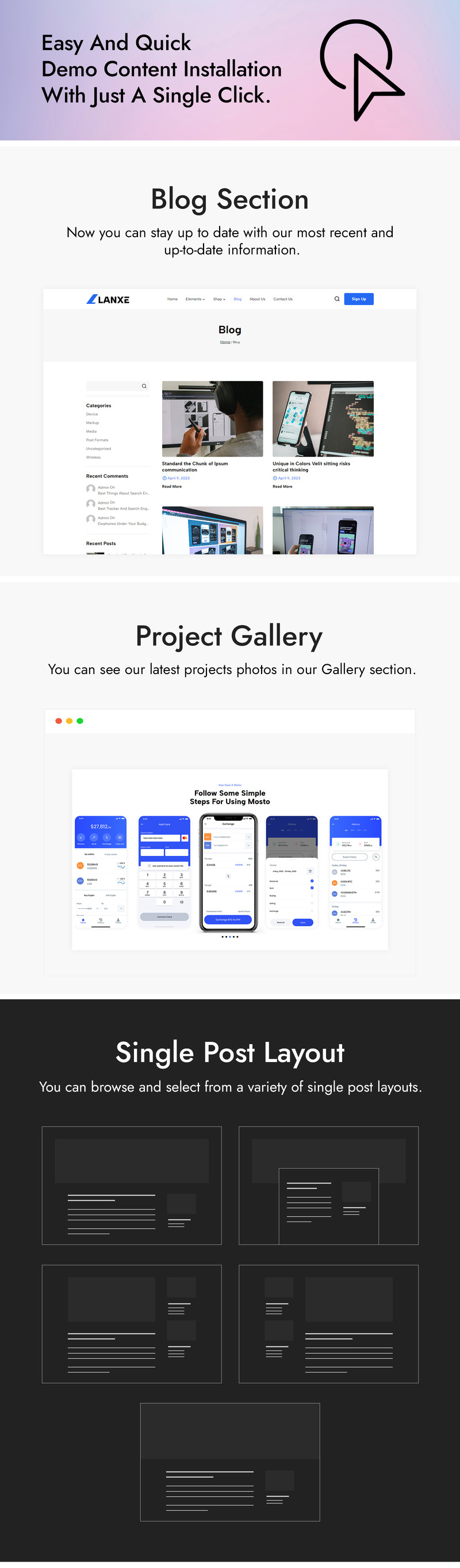 Lanxe — тема WordPress для программного обеспечения и стартапов SaaS - Features Image 4