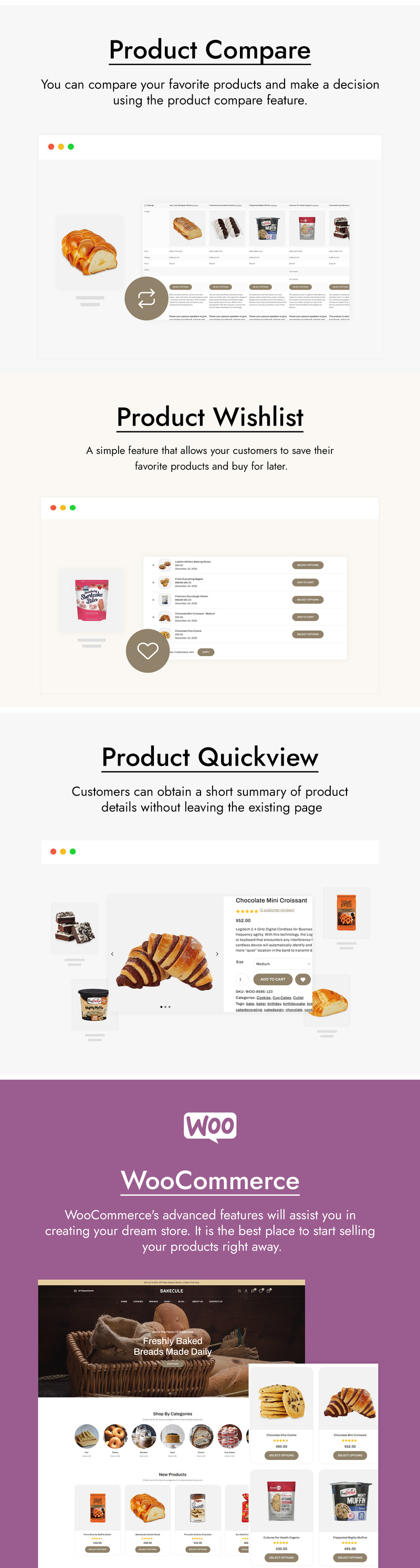 Bakecule - Pasta ve Fırın Ürünleri Mağazası WooCommerce Teması - Features Image 4