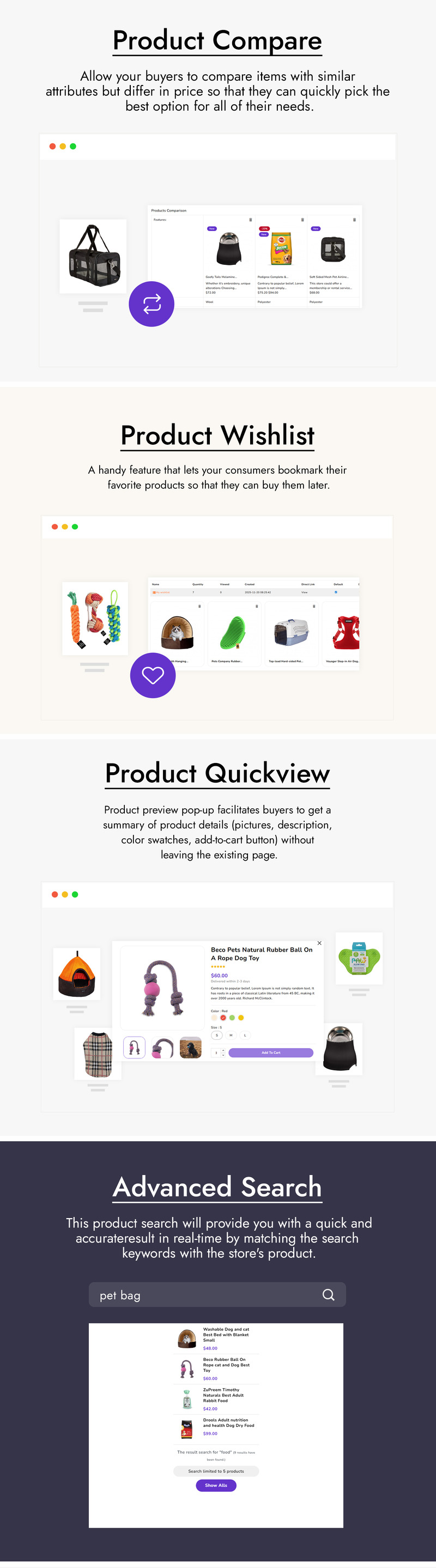 Syndipet - тема PrestaShop для магазина товаров для животных и товаров для домашних животных - Features Image 3