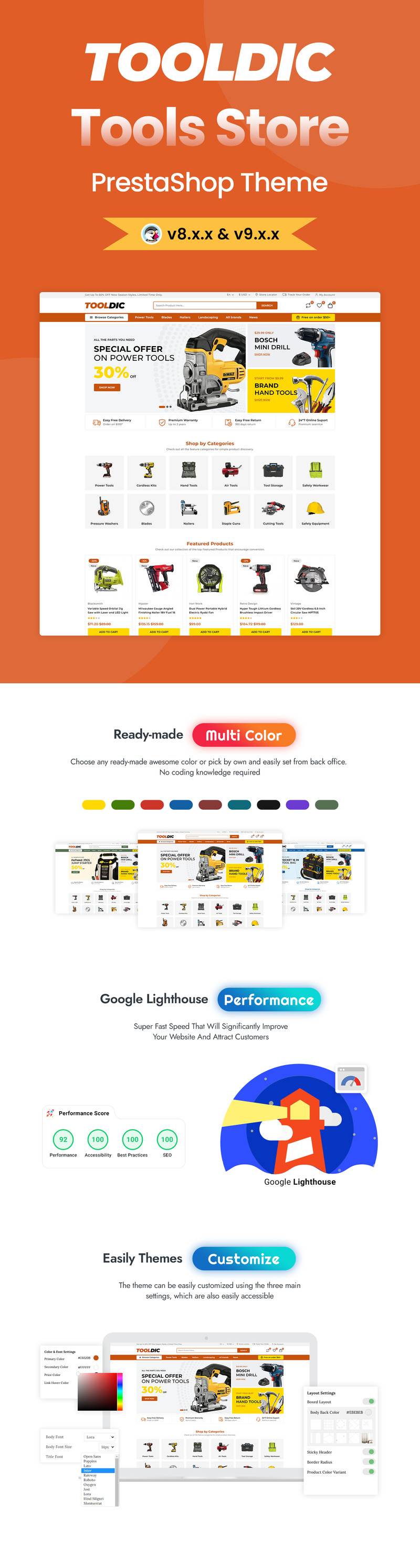 ToolDic - Tools and Auto parts PrestaShop Theme - Features Image 1