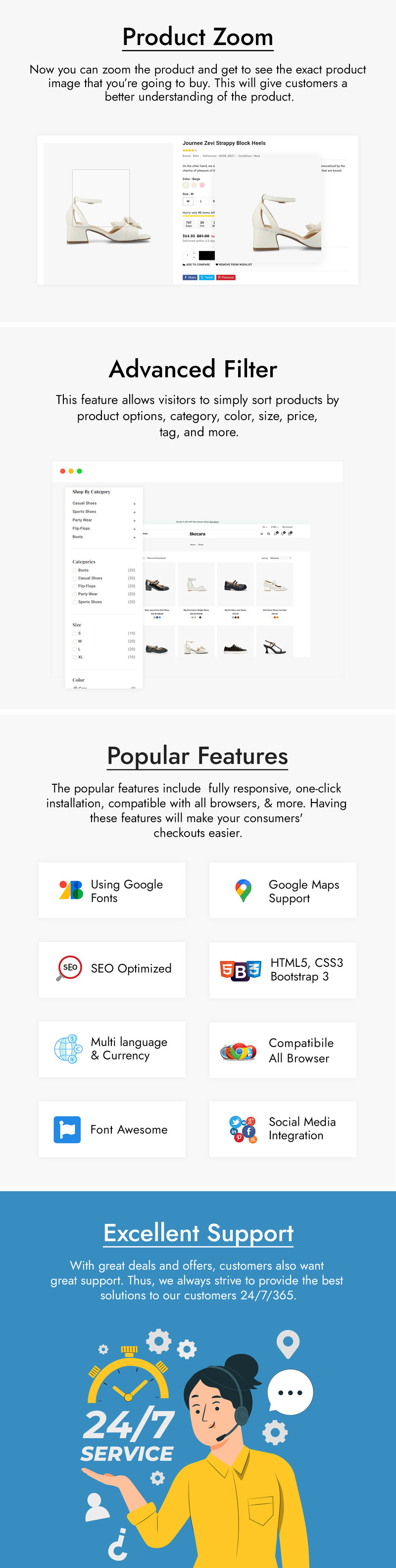 Skecara - Fashion & Sports Footwear Shoes PrestaShop Theme - Features Image 4