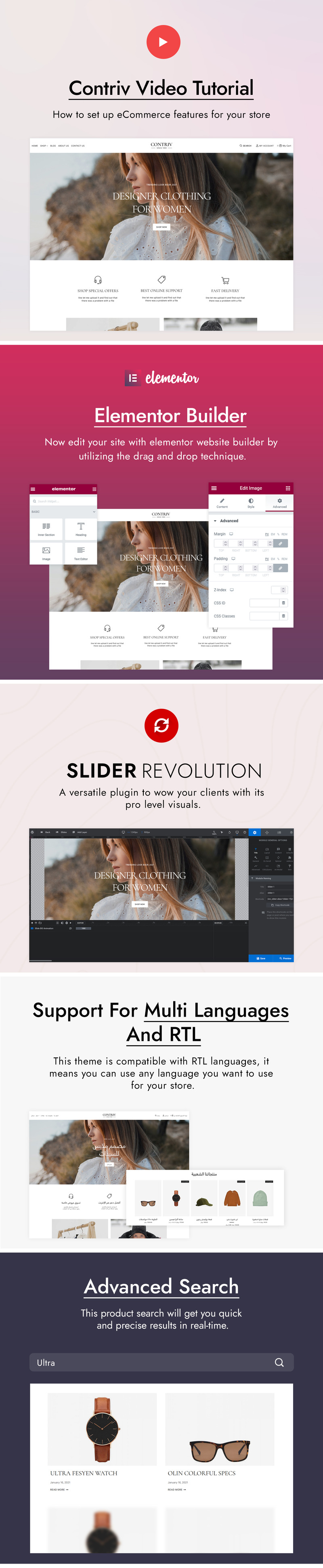 Contriv Mode och tillbehör WooCommerce-tema - Features Image 1