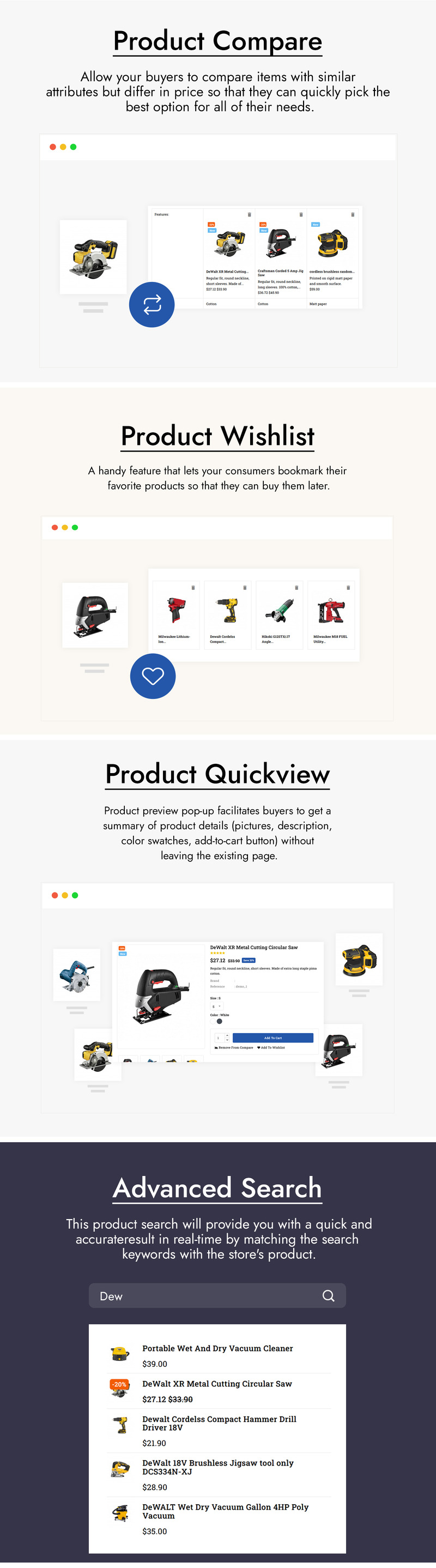 Matrics - Thème PrestaShop pour outils et équipements électriques - Caractéristiques de l’image 3
