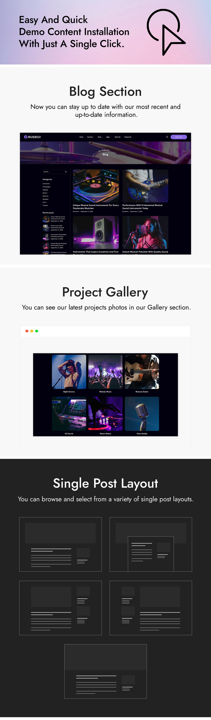 Musiegy - Müzik Grubu ve Müzisyen WordPress Teması - Features Image 4