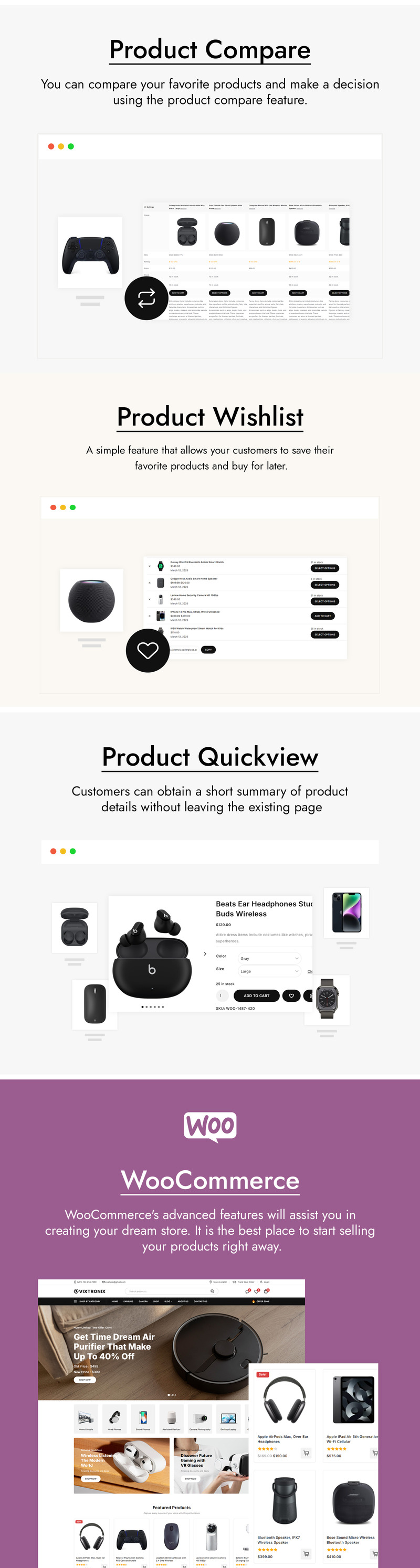 Vixtronix - Téma WooCommerce Obchod s elektronikou - Features Image 4