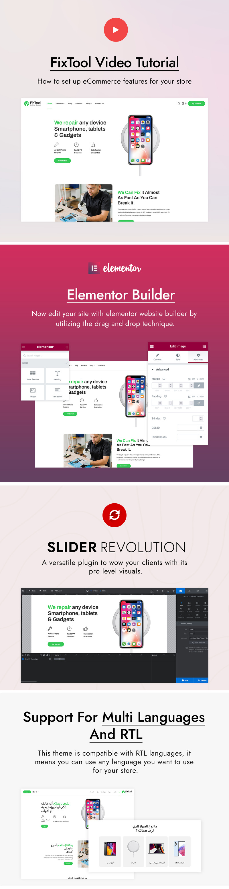 Fixtools – elektronika, mobilní a opravárenské služby Téma WooCommerce - Features Image 3
