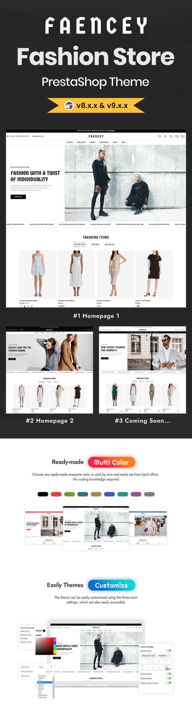 Faencey - Moda ve Giyim Mağazası Prestashop Teması - Features Image 1