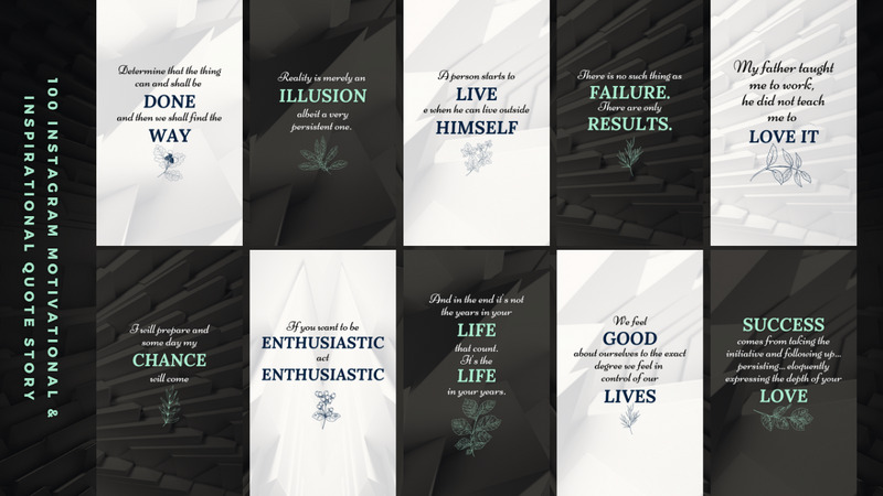 100 Instagram Motivational and Inspirational Quotes | 400 Canva Editable Templates | Post Story Pack - Features Image 2