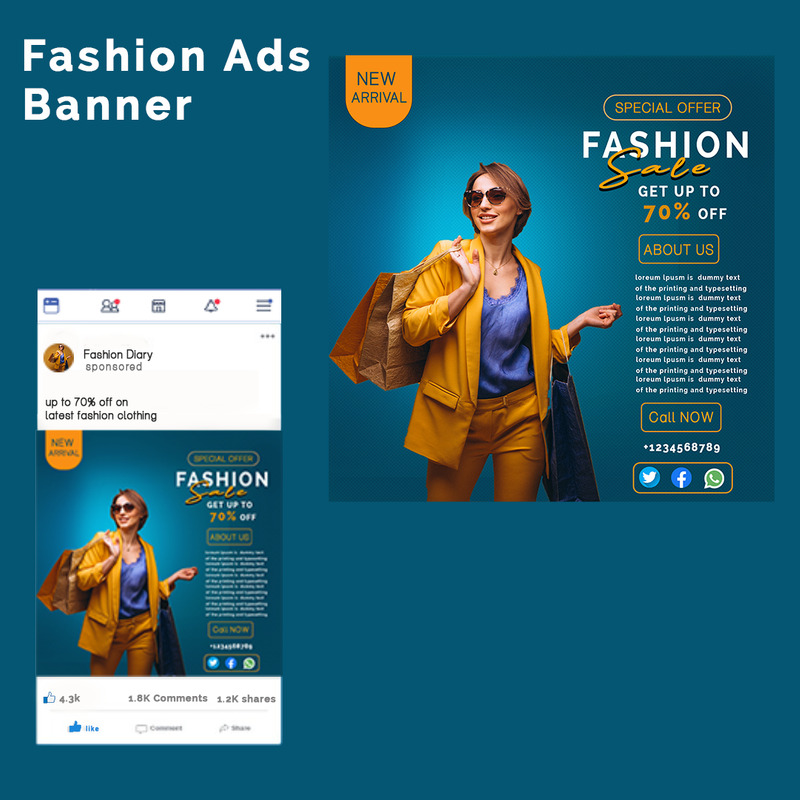 Fashion Store Products Promotion on social Media-Corporate Identity Template - Features Image 2