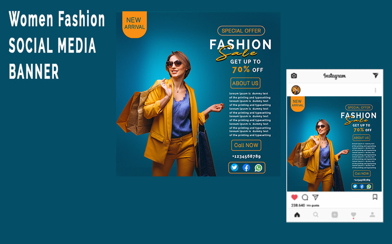 Fashion Store Products Promotion on social Media-Corporate Identity Template - Features Image 1