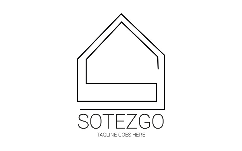 Design del logo immobiliare della lettera S line art - Caratteristiche Immagine 1