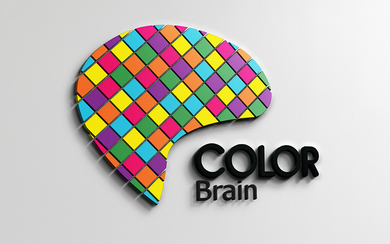 Creative and unique Geometrical Brain color logo design - Features Image 1