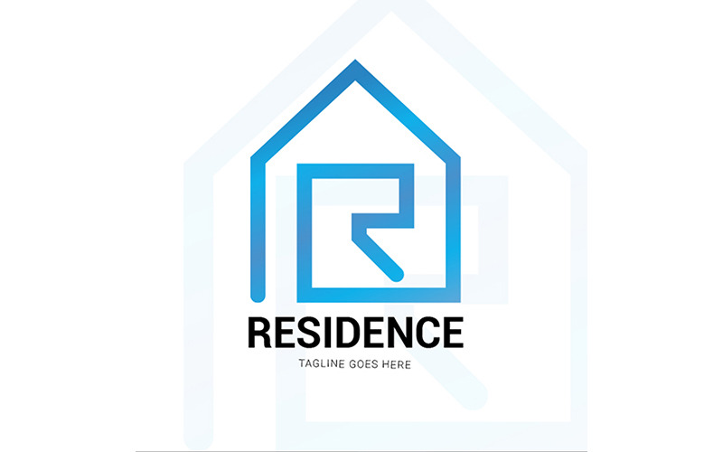 Creative Letter R real estate logo design TemplateMonster