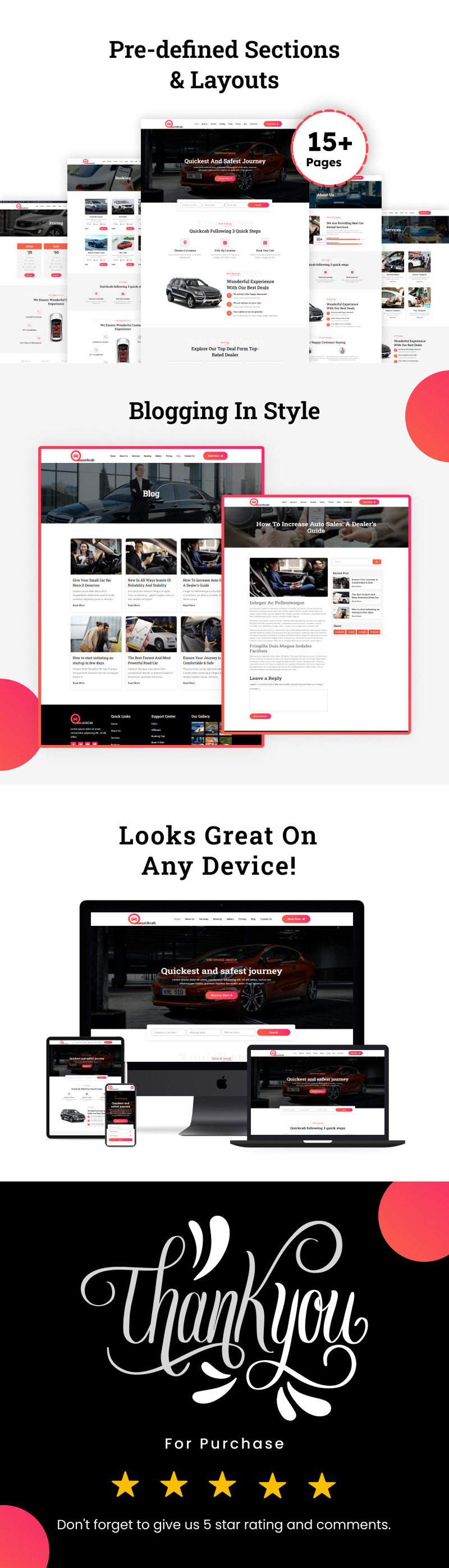 Quick Cab - Online Taxi Booking Elementor Template Kit - Features Image 2