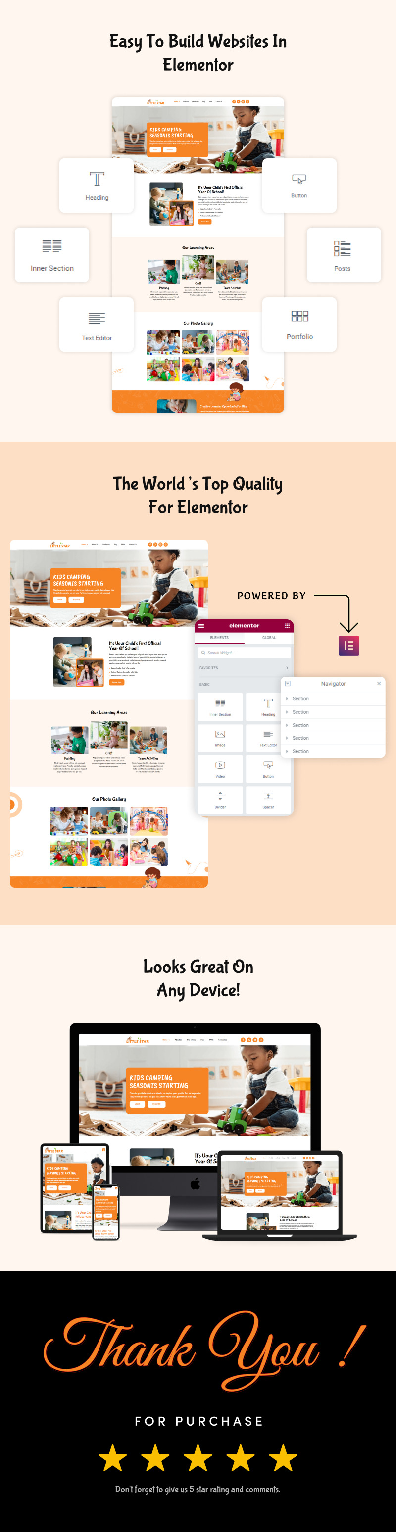 Little Star - Learning School Elementor Template Kit - Features Image 2