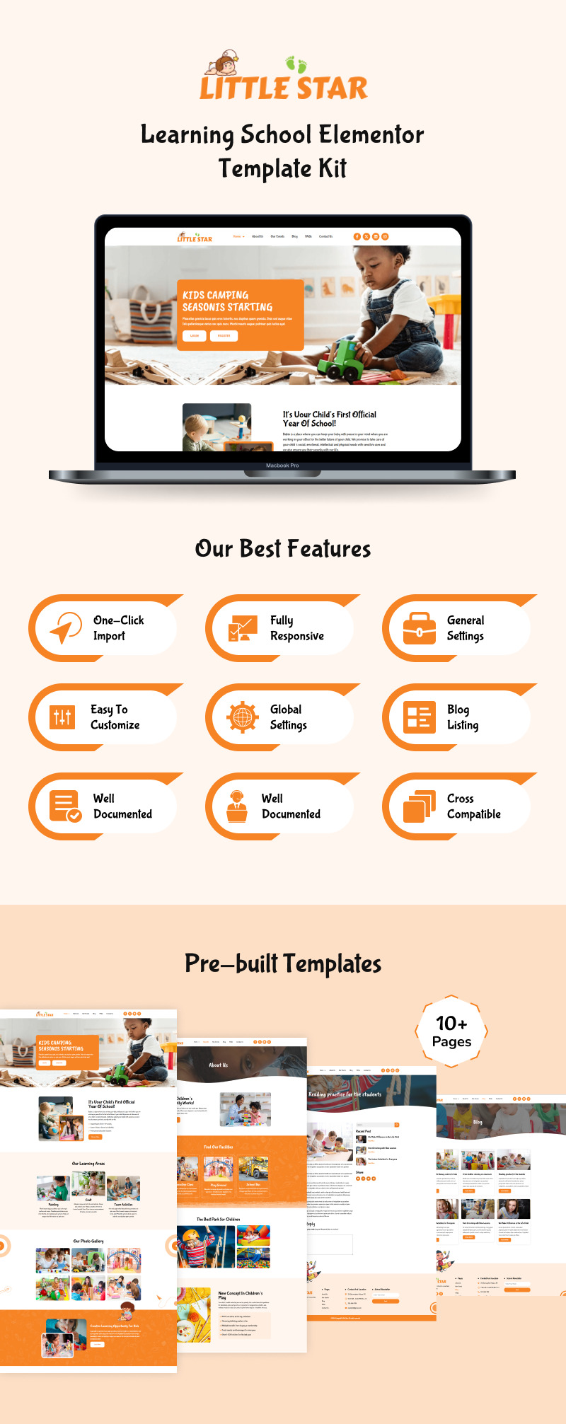 Little Star - Learning School Elementor Template Kit - Features Image 1