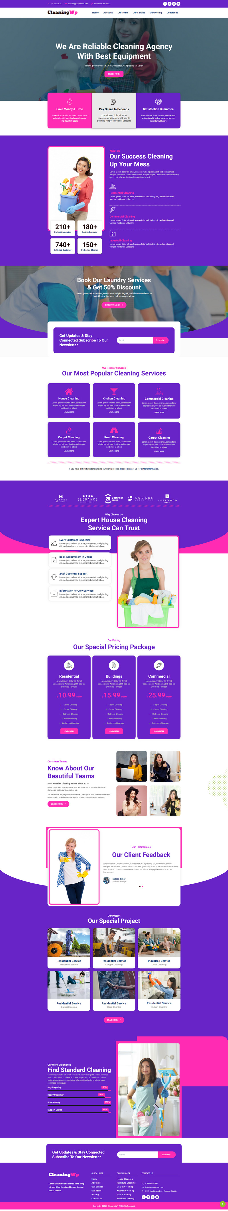 CleaningWp Cleaning And Cleaner Service WordPress Theme - Features Image 1