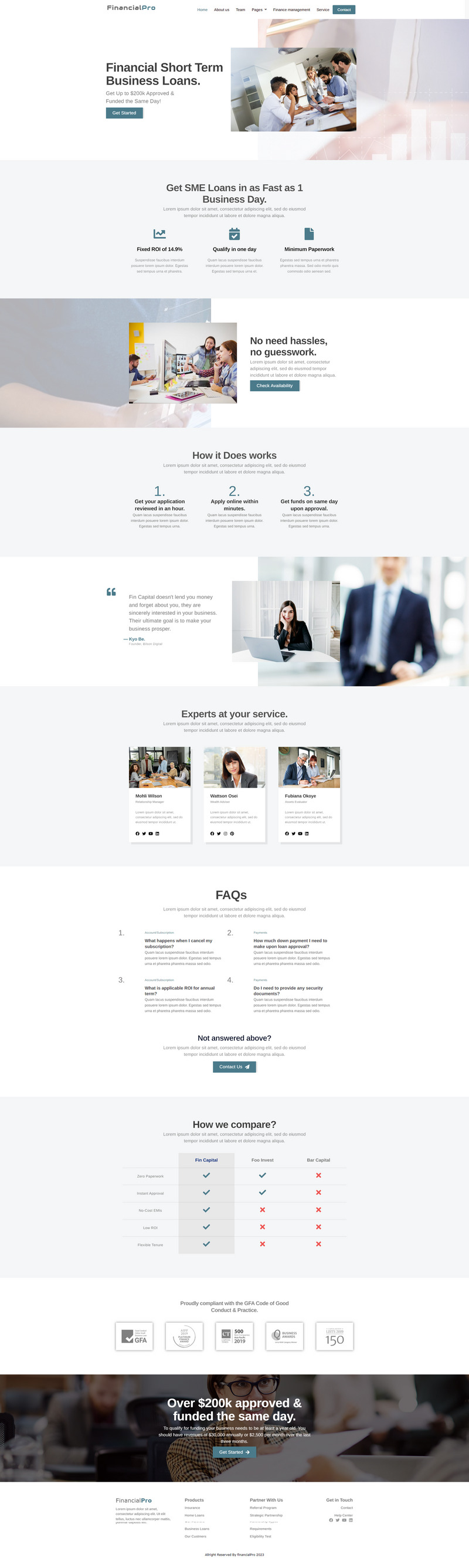 Financialpro Finance Management Responsive WordPress Theme - Features Image 1