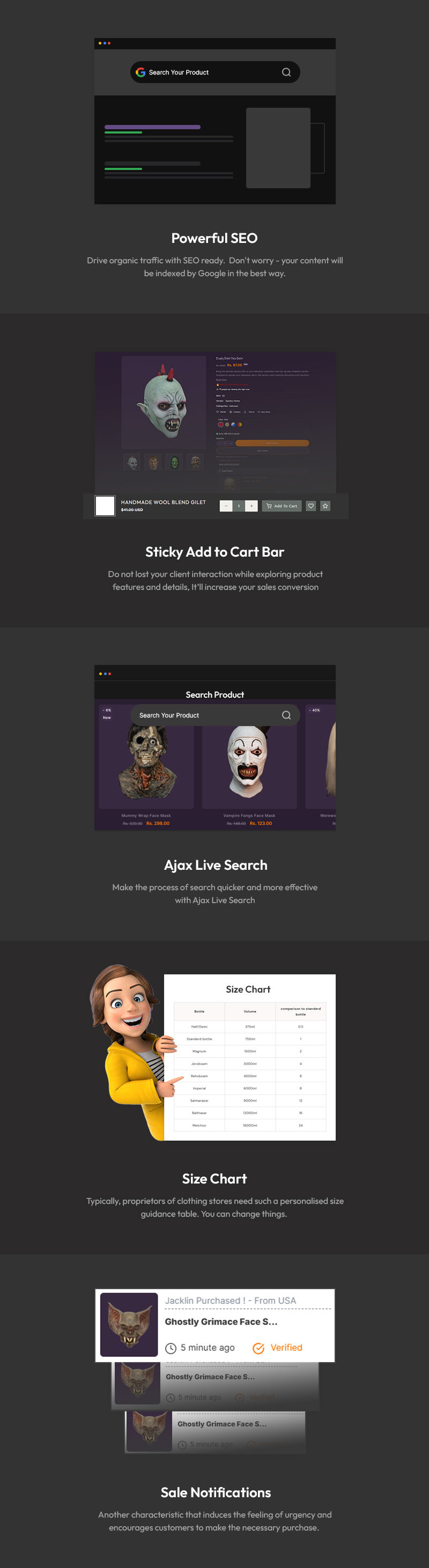 Spooky – Il tema Shopify che dà vita ad Halloween - Caratteristiche Immagine 3