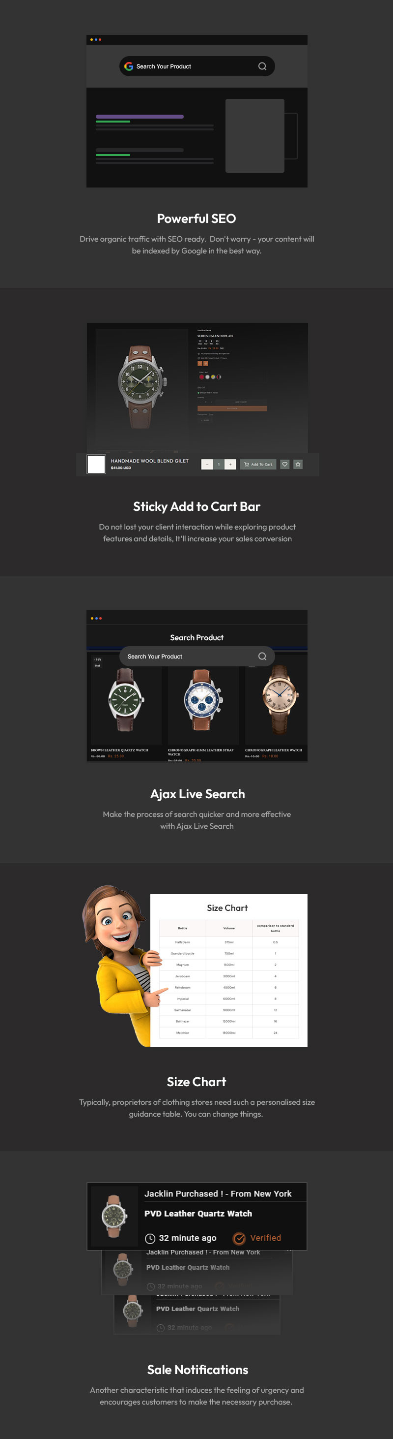 TimeFlux – Das führende Shopify-Theme für Luxus- und Smartwatch-Shops - Eigenschaften Bild 3