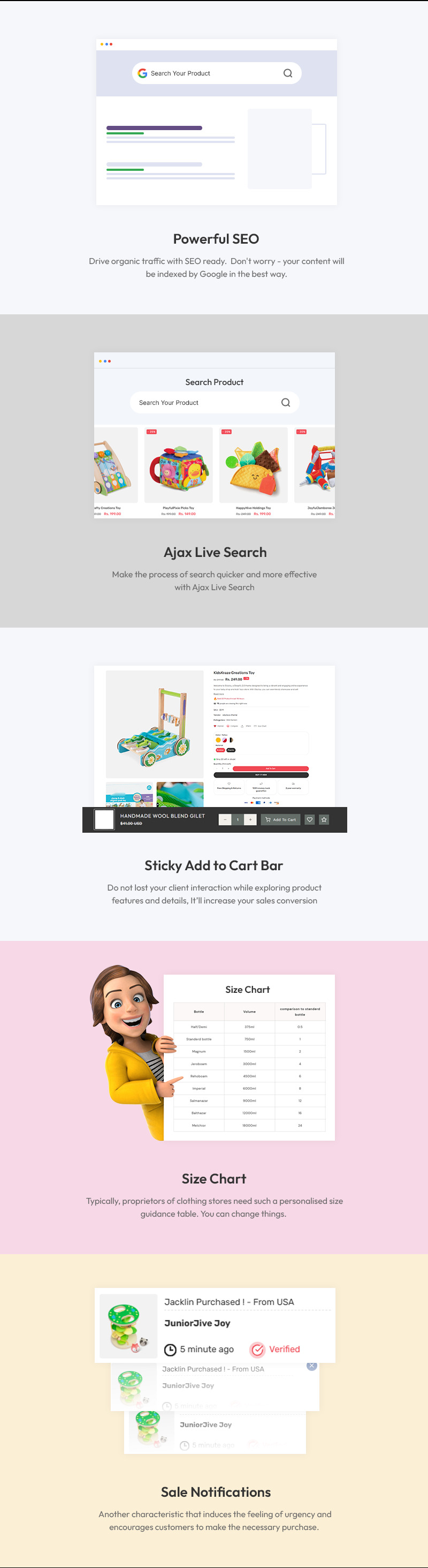 EduToys – Multifunktionellt och responsivt Shopify-tema för leksaksaffärer och presentbutiker - Features Image 3