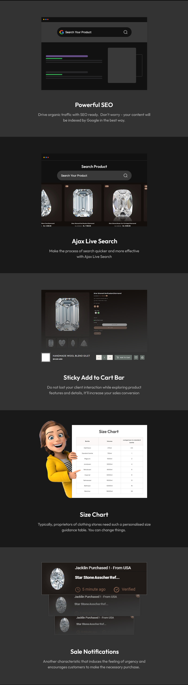Starstone – Responsives Schmuck-Shopify-Theme für Ringe, Halsketten und mehr - Eigenschaften Bild 3