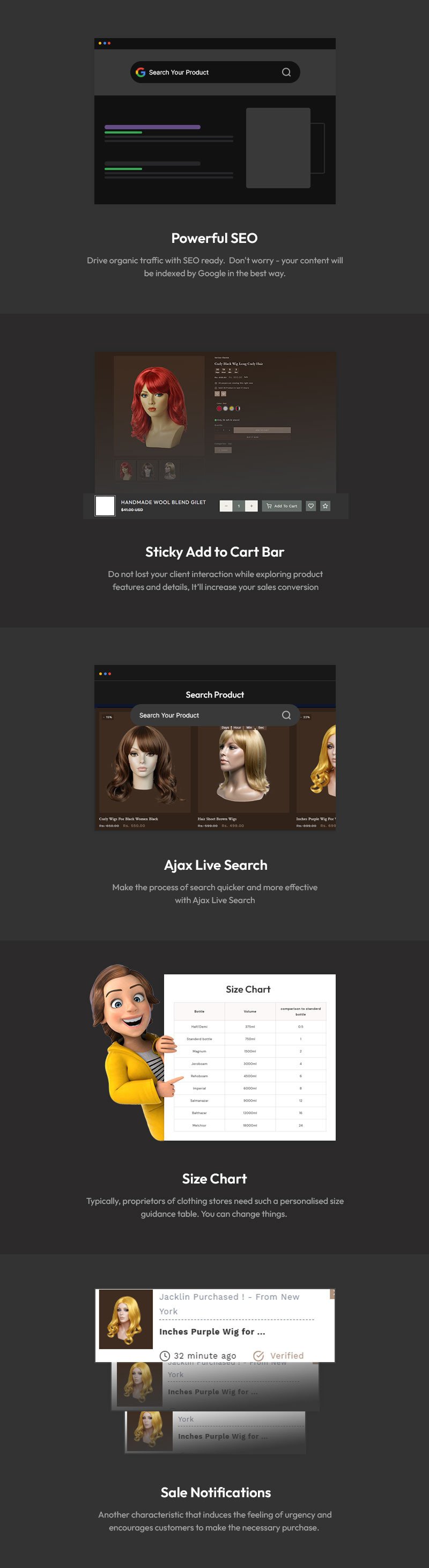 Vertex – The Pinnacle Shopify Theme for Hair Wigs & Extensions - Features Image 3