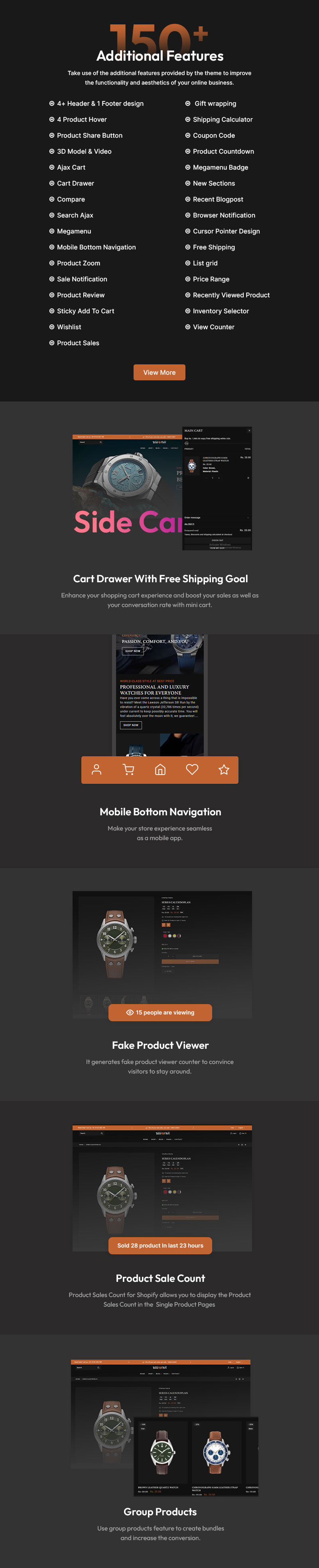 TimeFlux – Das führende Shopify-Theme für Luxus- und Smartwatch-Shops - Eigenschaften Bild 4
