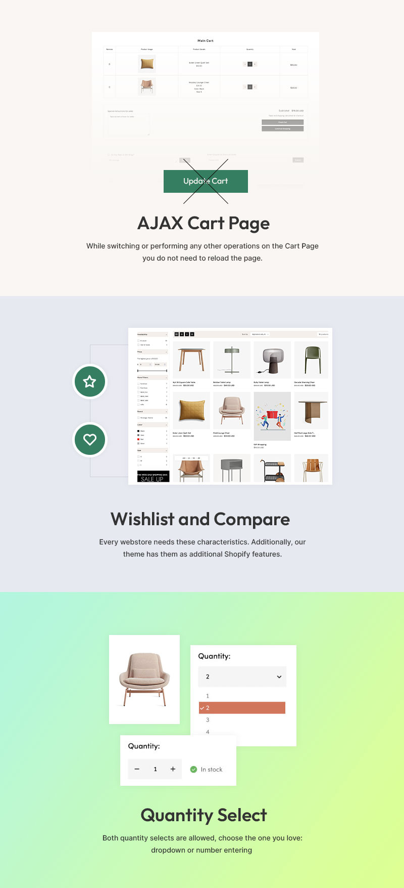 Homingo – Modern bútorok és lakberendezési tárgyak, többcélú Shopify 2.0 reszponzív téma - Features Image 6