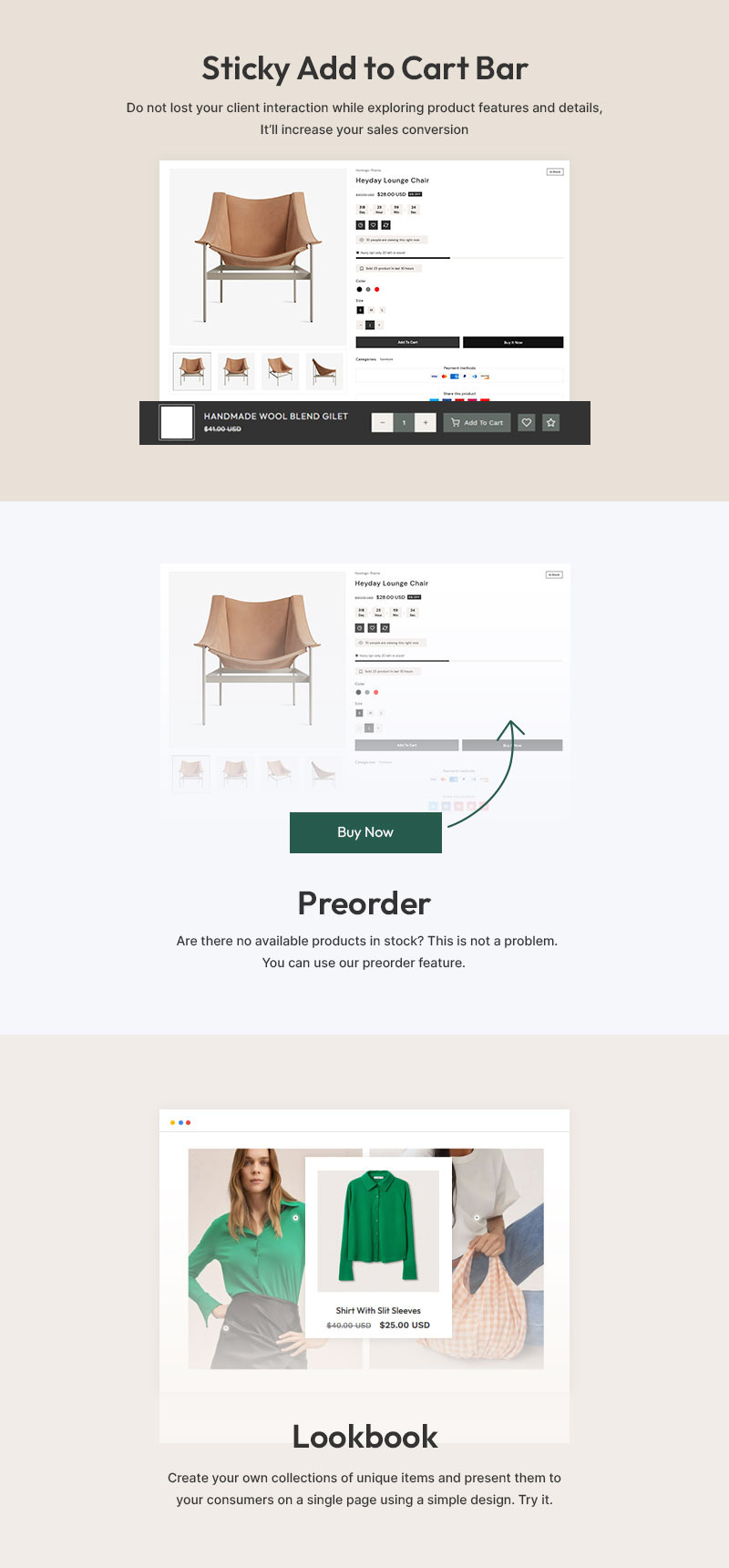 Homingo – Modern bútorok és lakberendezési tárgyak, többcélú Shopify 2.0 reszponzív téma - Features Image 3