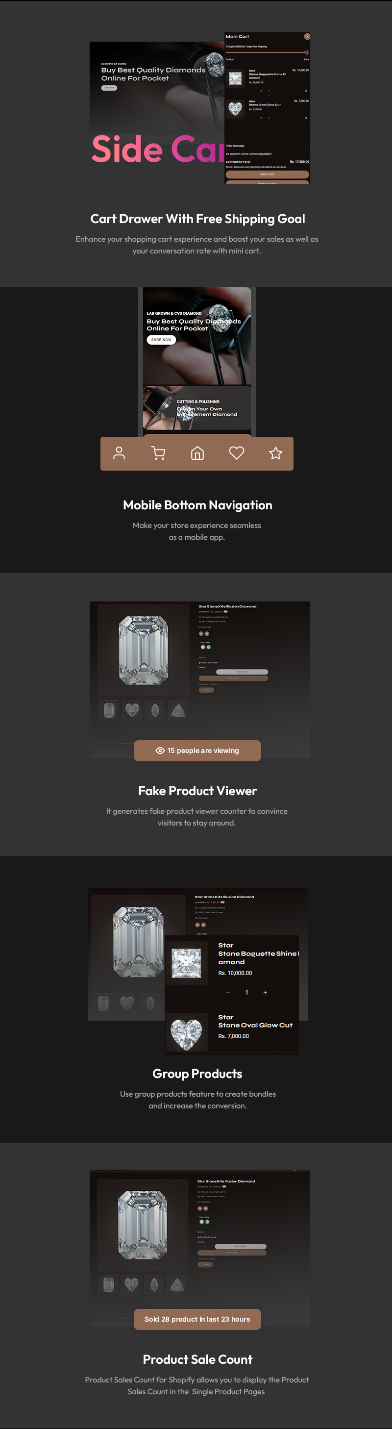 Starstone – Responsives Schmuck-Shopify-Theme für Ringe, Halsketten und mehr - Eigenschaften Bild 4