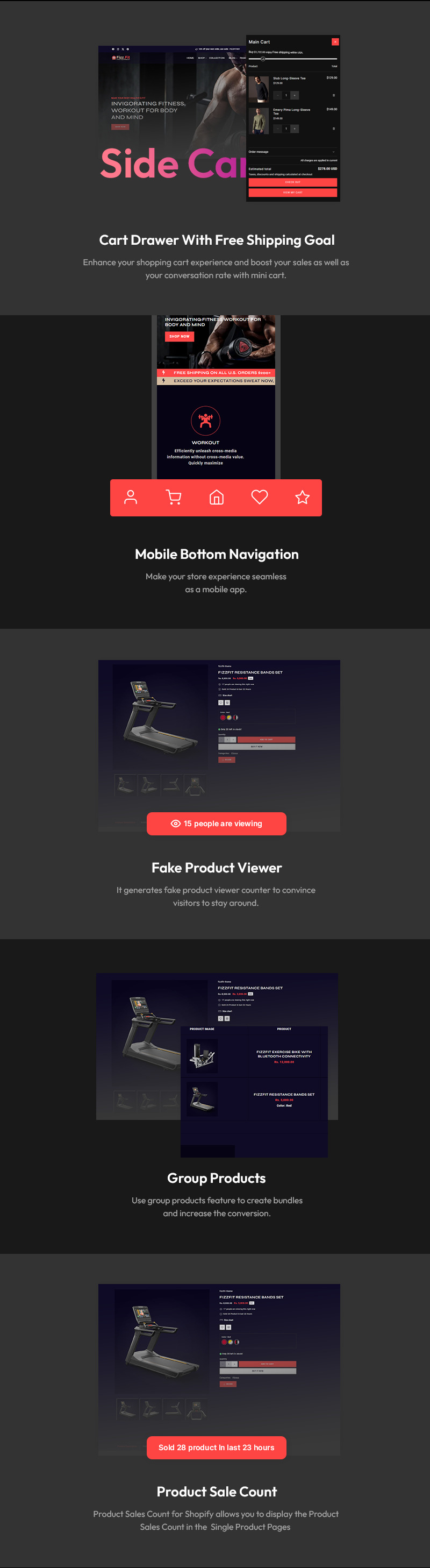 FizzFit – Minimalistyczny i wielofunkcyjny motyw Shopify dla fitnessu i siłowni 2.0 - Obraz funkcji 4