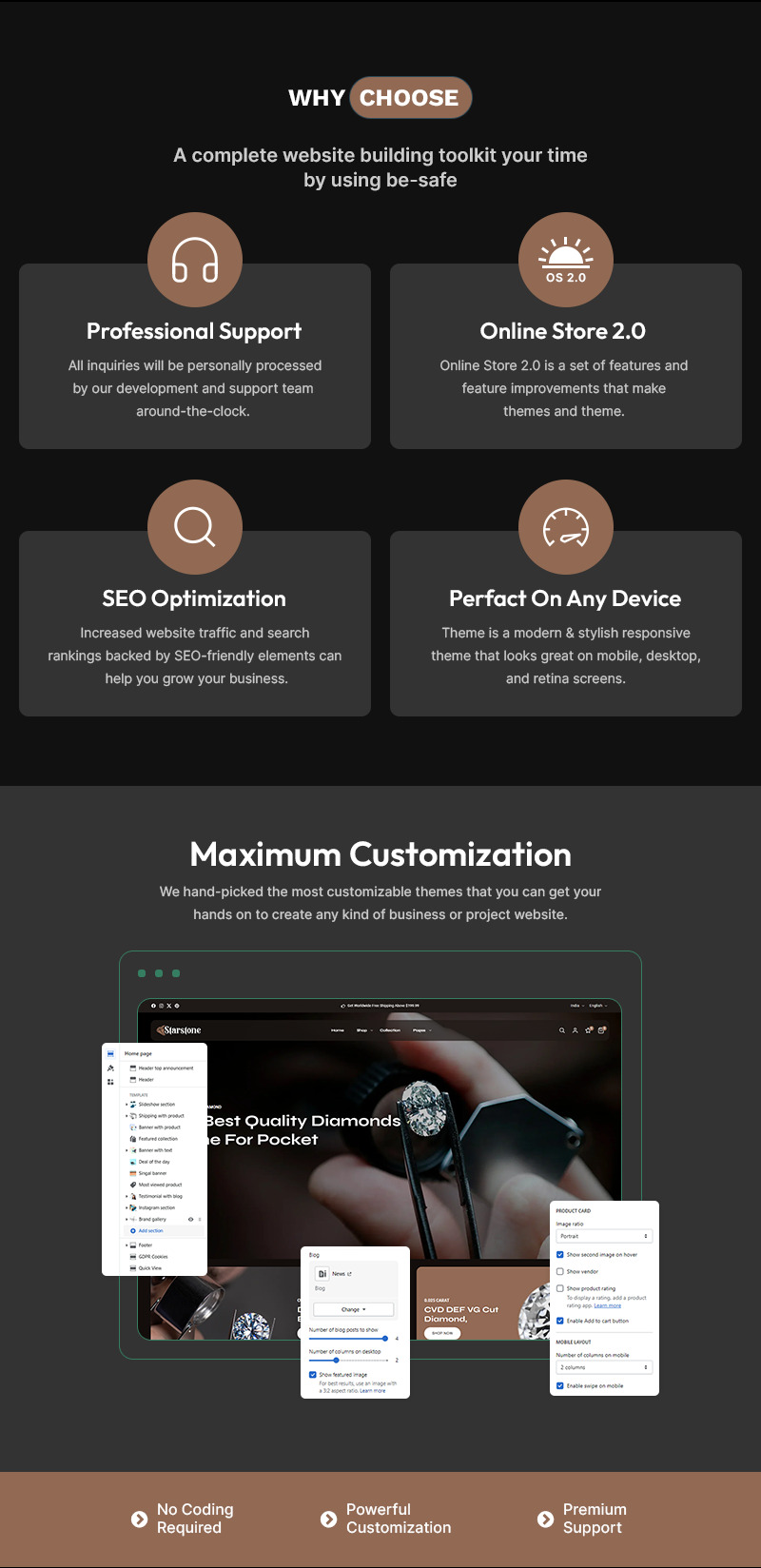 Starstone – Responsives Schmuck-Shopify-Theme für Ringe, Halsketten und mehr - Eigenschaften Bild 1