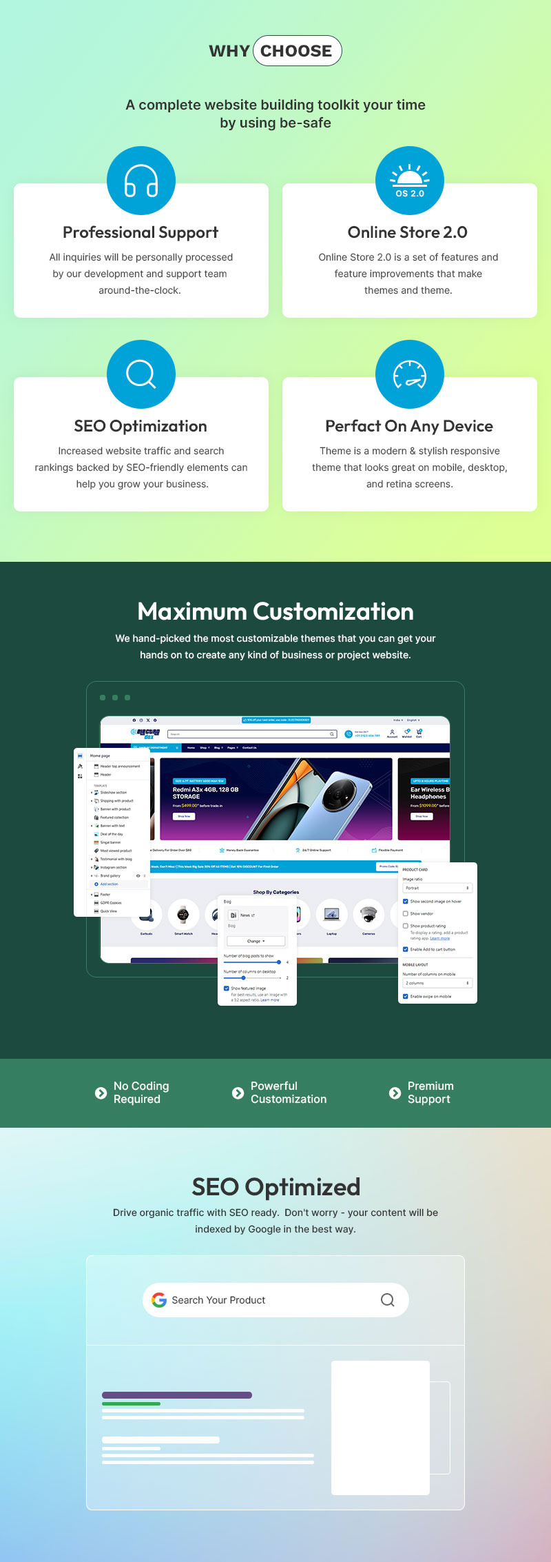 Electrodox – Un tema Shopify ad alte prestazioni per negozi di elettronica, gadget e tecnologia - Caratteristiche Immagine 1