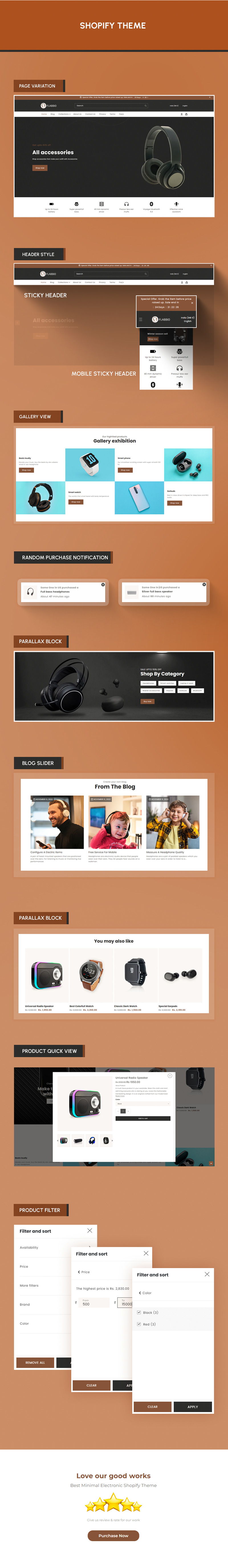 Flabbio Electronics - Tema Car Auto Shopify 2.0 - Caratteristiche Immagine 1