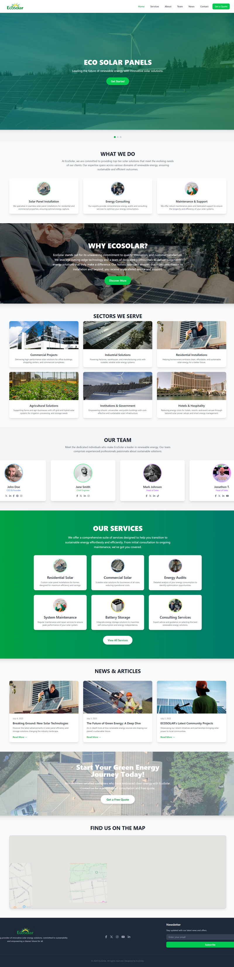 EcoSolar - 可持续能源顺风 HTML 登陆页面模板 - Features Image 1