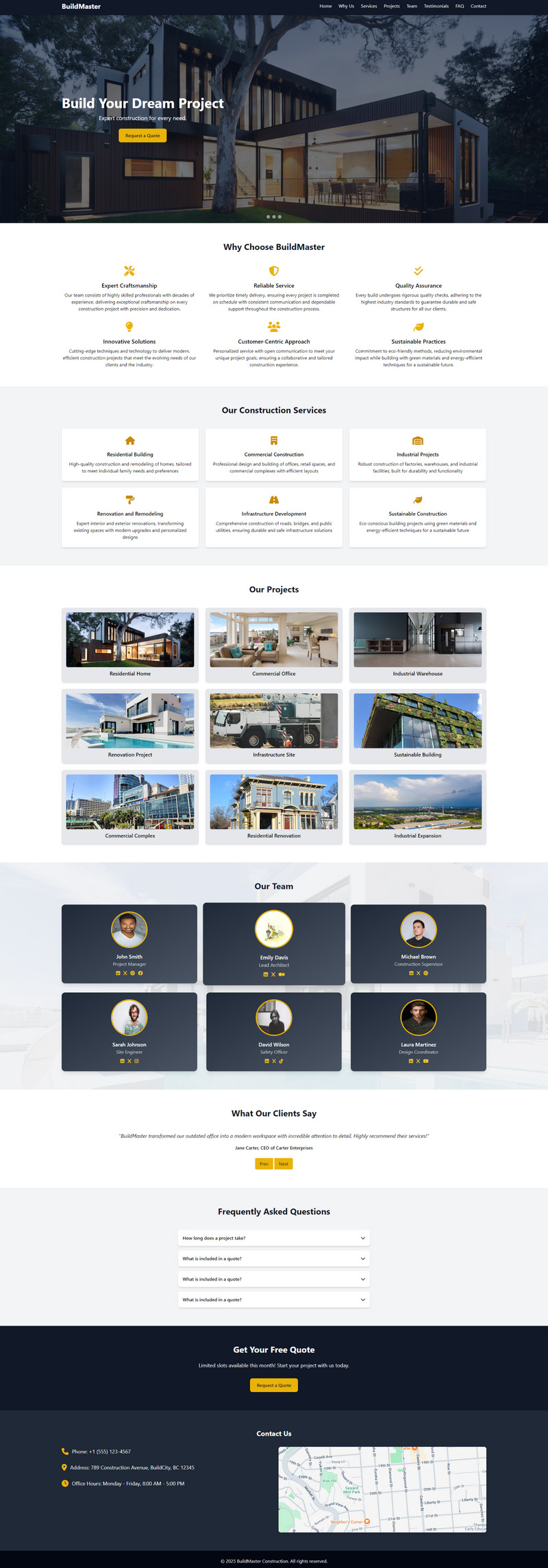 BuildMaster Construction - Responsive Landing Page - Features Image 1