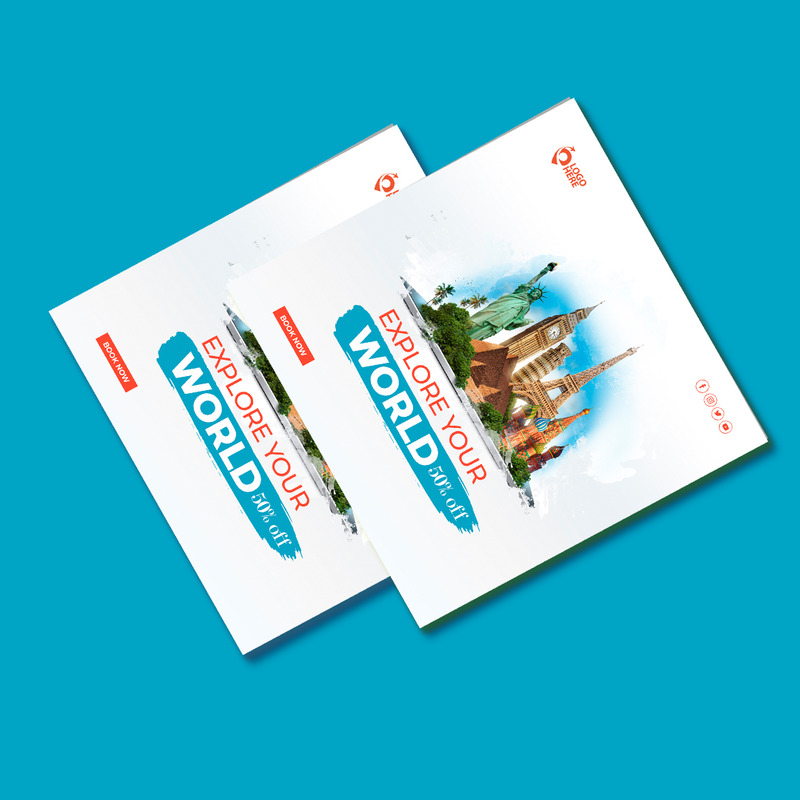 Conception de modèle de flyer pour une agence de voyage et de tourisme - Caractéristiques de l’image 1