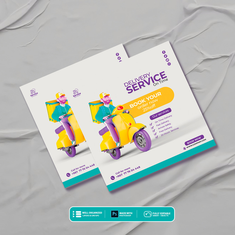 Modelo de Identidade Corporativa - Serviços de Entrega e Envio - Features Image 1