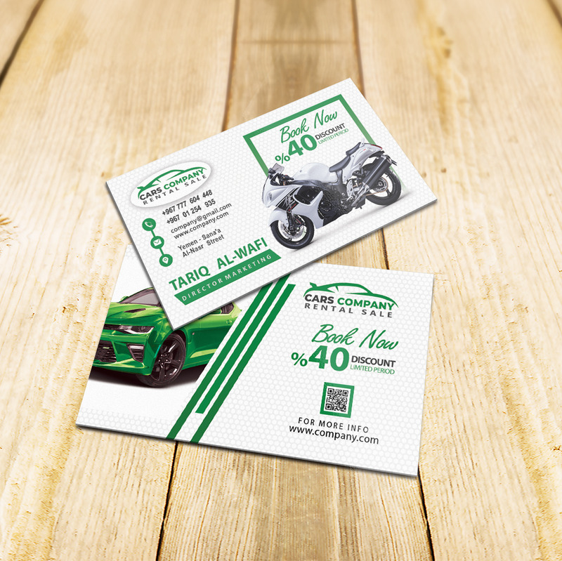 Auto Repair Business Card Template Green TemplateMonster