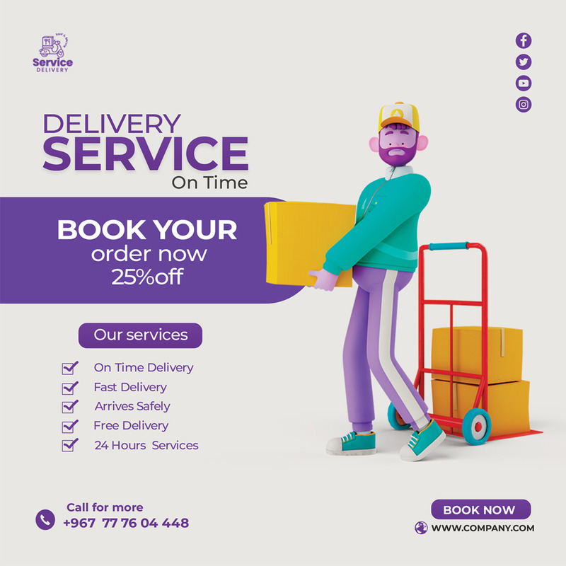 送货公司身份传单模板 - Features Image 3