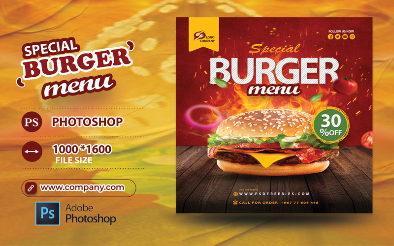 Fast Food Restaurant Menu Flyer - Features Image 1