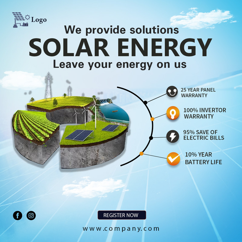 Šablona letáku Renewable Solar Square – jiné - Features Image 1