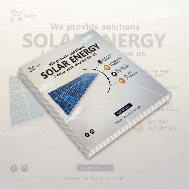 Leták s obnovitelnými solárními energiemi – sociální média - Features Image 5