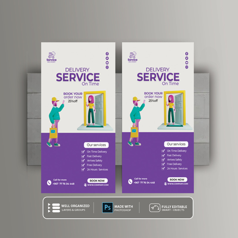 另一家运输和交付公司 DL 的传单模板 - Features Image 5