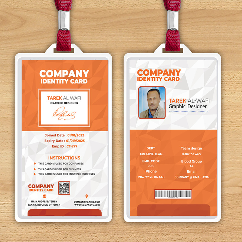 Orange Corporate Identity Card Design - Features Image 4